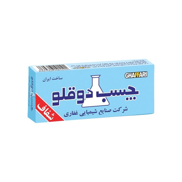 چسب دوقلو همه کاره غفاری مدل شفاف