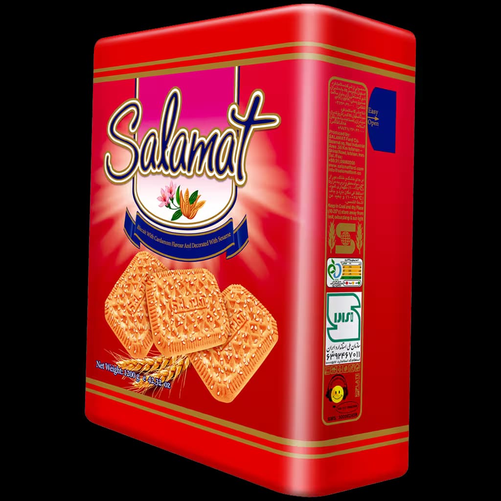 بیسکویت پذیرایی شیرمال هل و کنجد 1200 گرم