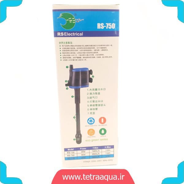 واتر پمپ آکواریوم Rs-750 برند Rs-Electrical — تصویر ۳