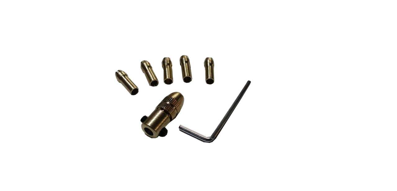سه نظام پنج سر با قطر شافت 5mm و سایز مته 0.6 تا 3mm — تصویر ۲
