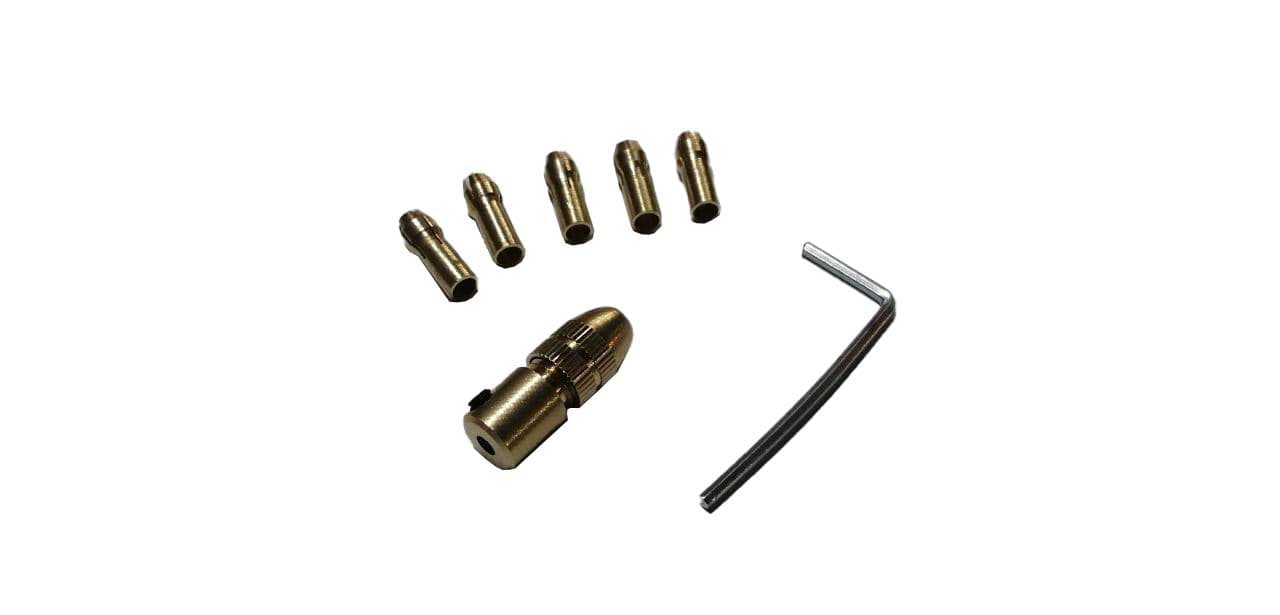 سه نظام پنج سر با قطر شافت 3.2mm و سایز مته 0.6 تا 3mm — تصویر ۲