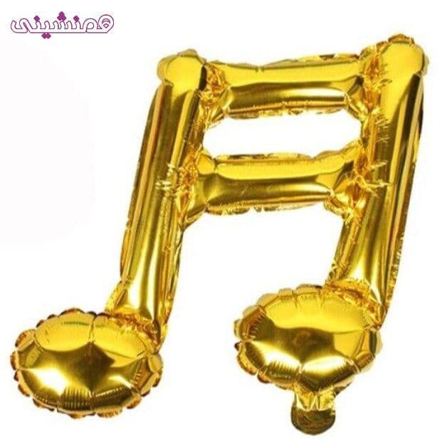 بادکنک فویلی زیبای نت موسیقی رنگ طلایی