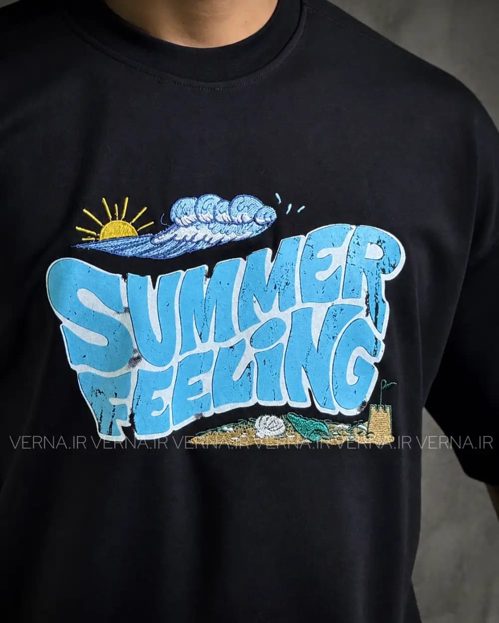 تیشرت مردانه گلدوزی SUMMER FEELING — تصویر ۲