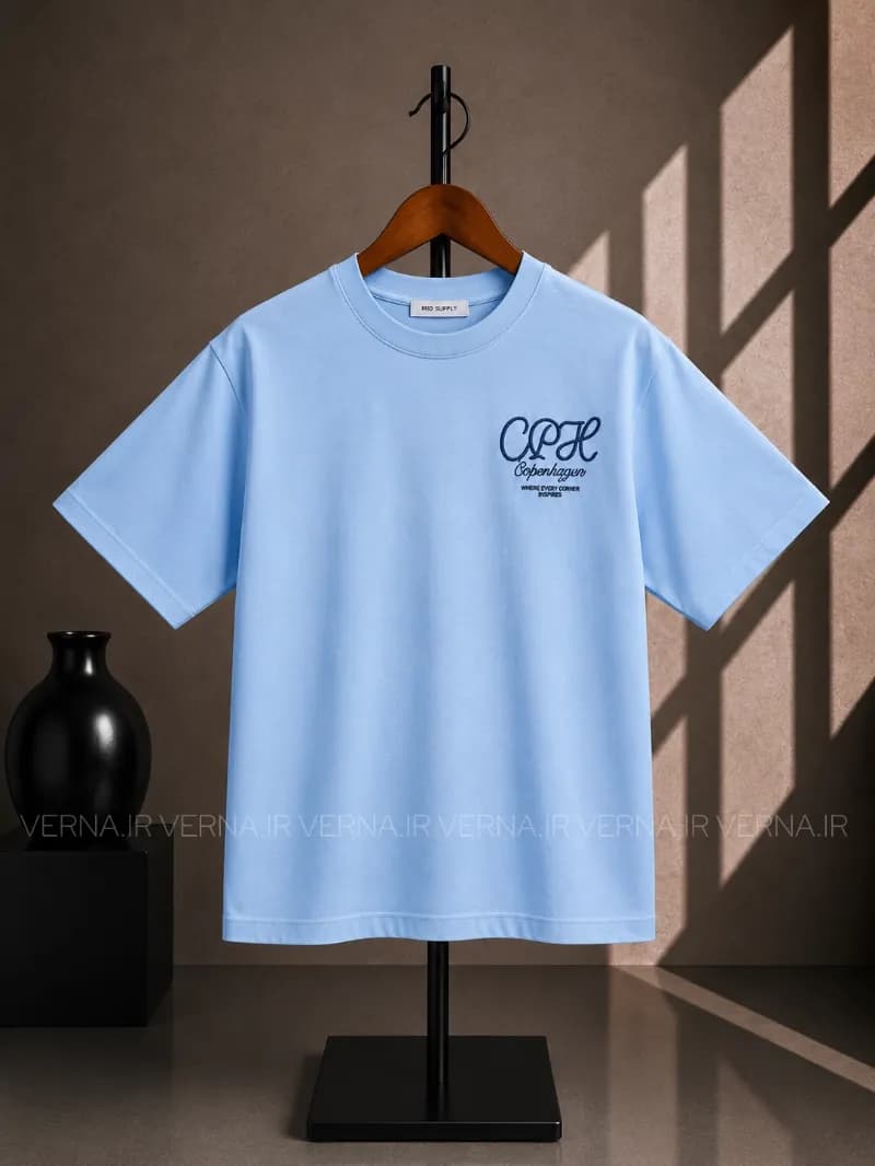 تیشرت مردانه باکسی گلدوزی CPJE — تصویر ۴