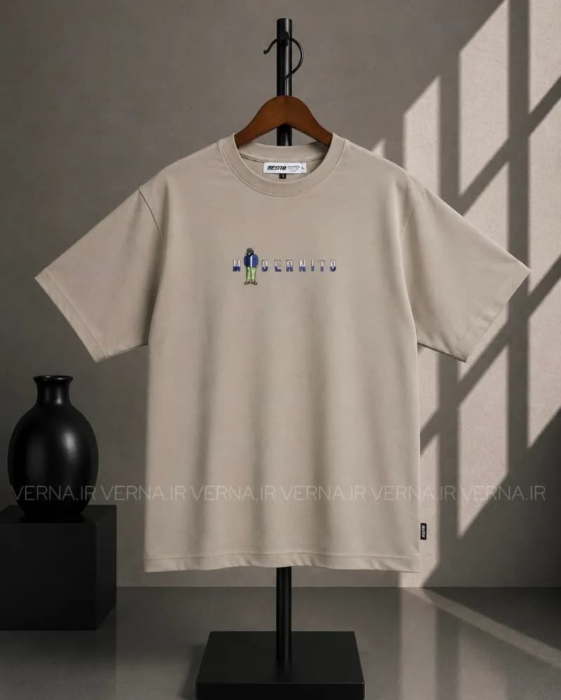 تیشرت مردانه تک سایز گلدوزی MODERNITO — تصویر ۵