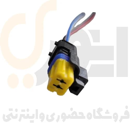 سوکت دو 2 فیش سوزنی پژو 206 ( مهره دنده عقب ، دینام ، سنسور ناک و … ) رنگ زرد سوکت سما الکتریک