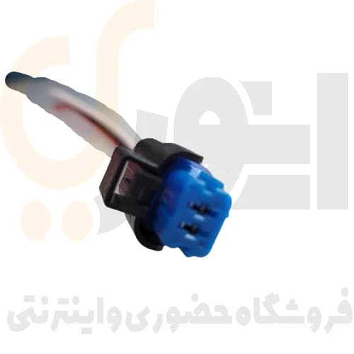 سوکت دو 2 فیش سوزنی پژو 206 ( مهره دنده عقب ، دینام ، سنسور ناک و … ) رنگ آبی سوکت سما الکتریک
