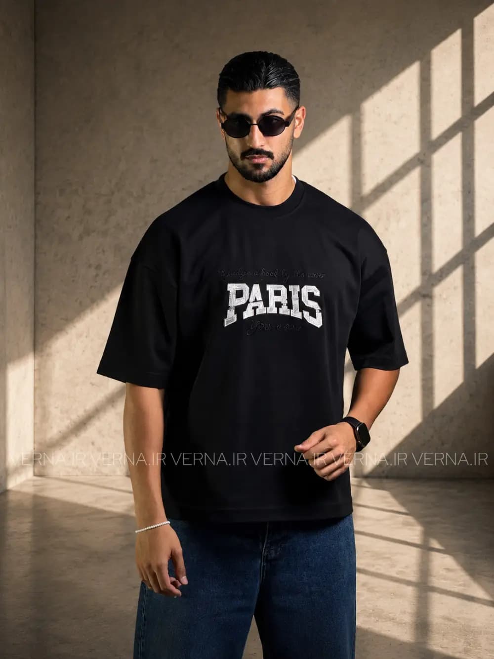 تیشرت مردانه گلدوزی PARIS
