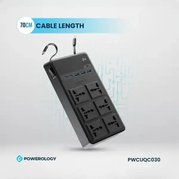 چندراهی برق 2500 وات به همراه کابل جمع شونده پاورولوژی 6AC PWCUQC030 — تصویر ۴