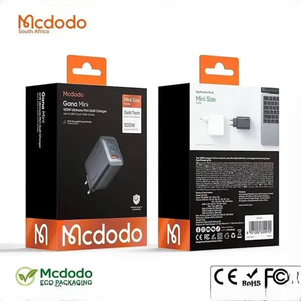 آداپتور شارژ 3 پورت 100 وات مک دودو CH-012 — تصویر ۷