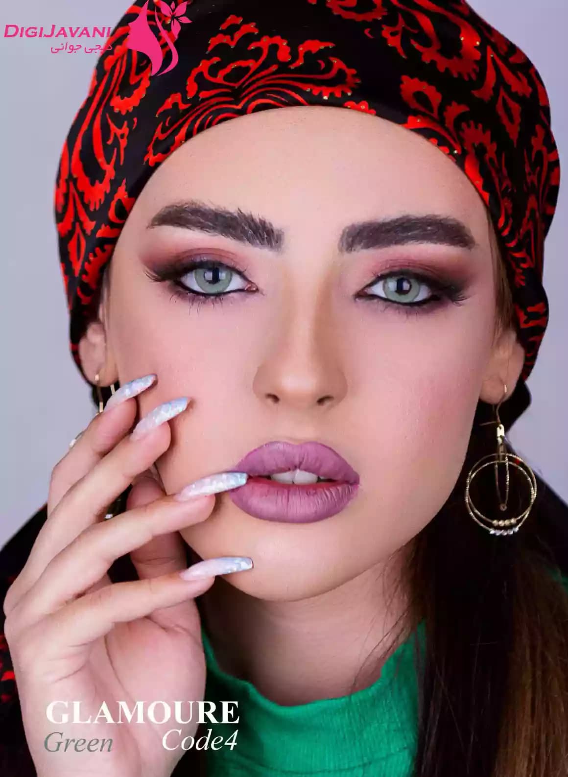 لنز چشم رنگی گلامور (GLAMOUR) مدل سبز کد 4 (Green4) — تصویر ۴