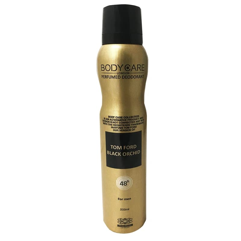 اسپری خوشبوکننده بدن مردانه مدل تام فورد بلک ارکید (TOM FORD BLACK ORCHID) بادی کر (BODY CARE) حجم 200 میلی لیتر