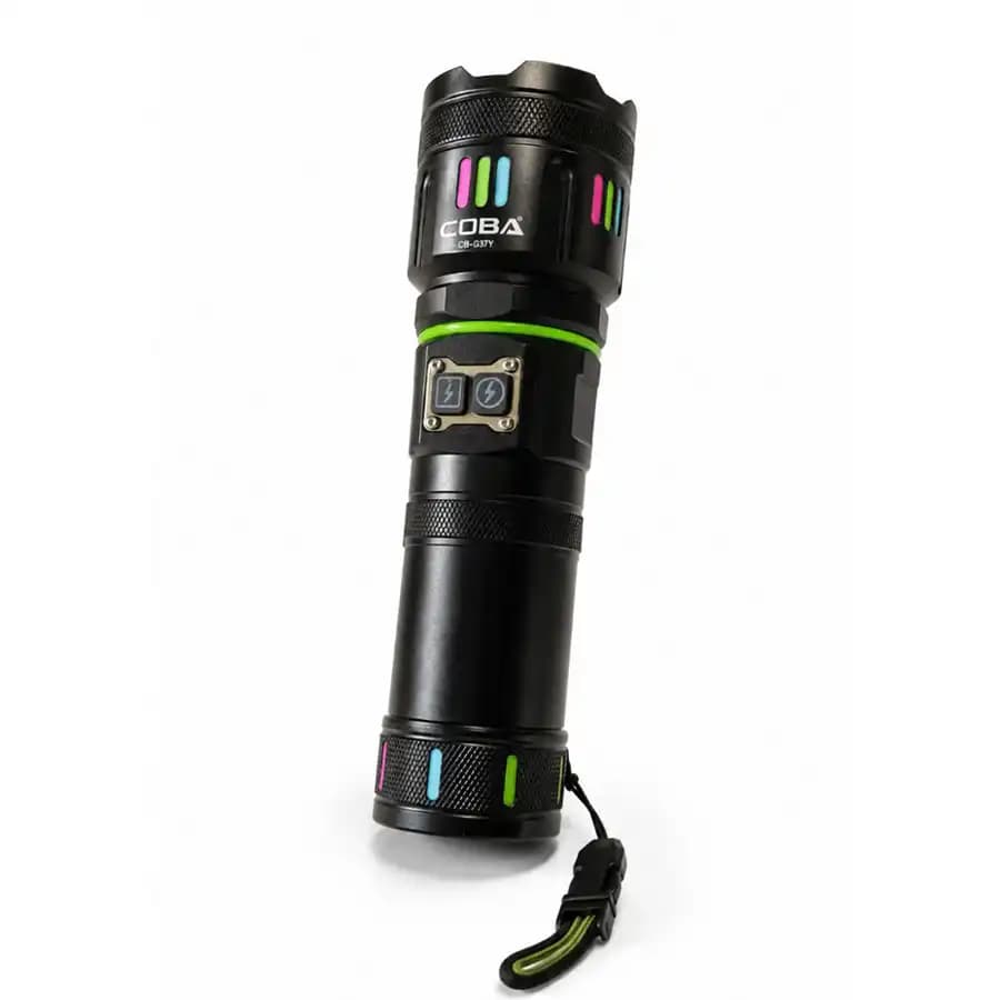 چراغ قوه حرفه ای زومدار COBA مدل CB-G37 باتری 18000 میلی آمپری — تصویر ۲