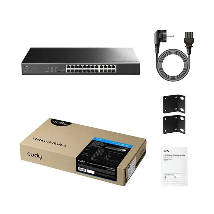سوئیچ 24 پورت گیگابیتی و رکمونت کودی مدل GS1024E — تصویر ۳