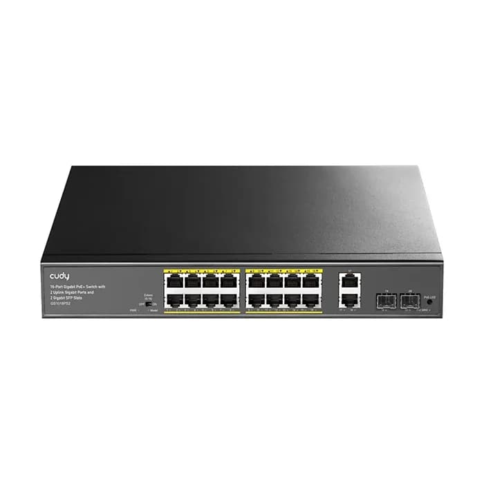 سوئیچ 16 پورت گیگابیتی و رکمونت کودی مدل GS1018PS2