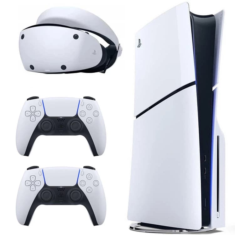 کنسول بازی پلی استیشن 5 Slim یک ترابایت ریجن اروپا به همراه دسته اضافی و هدست VR2