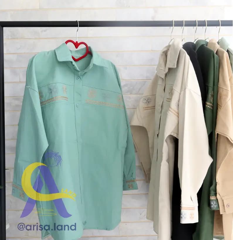 شومیز کتان گلدوزی — تصویر ۳