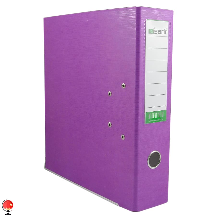 زونکن A4 بنفش 8 سانت کتان تیگل دار لبه فلزی صریر کارتن 20 عددی