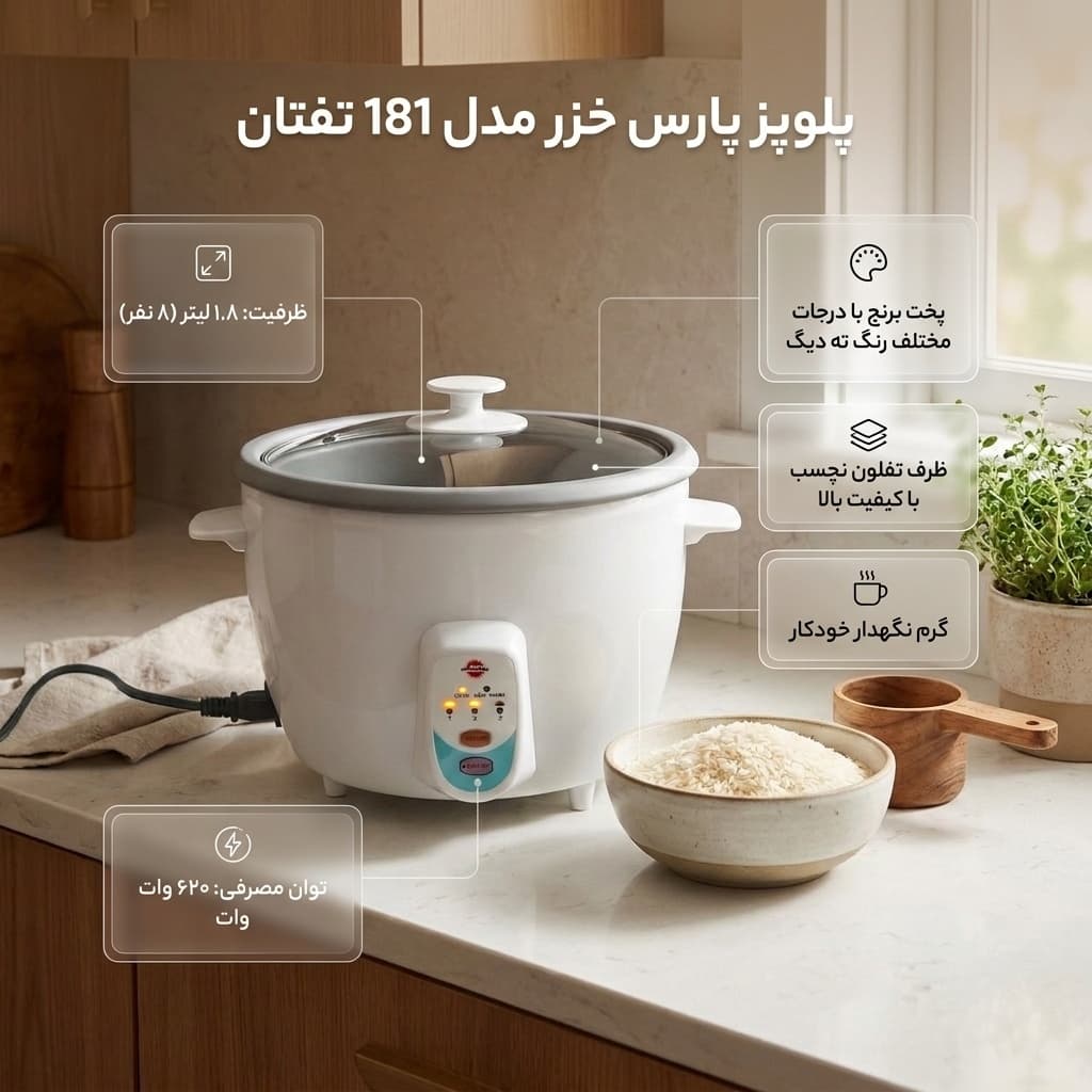 پلوپز پارس خزر مدل 181 تفتان — تصویر ۲