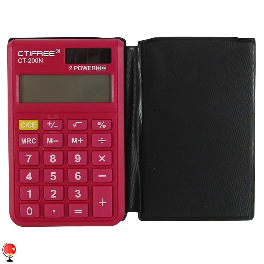 ماشین حساب رنگی مدل Ctifree CT-200N صورتی — تصویر ۲