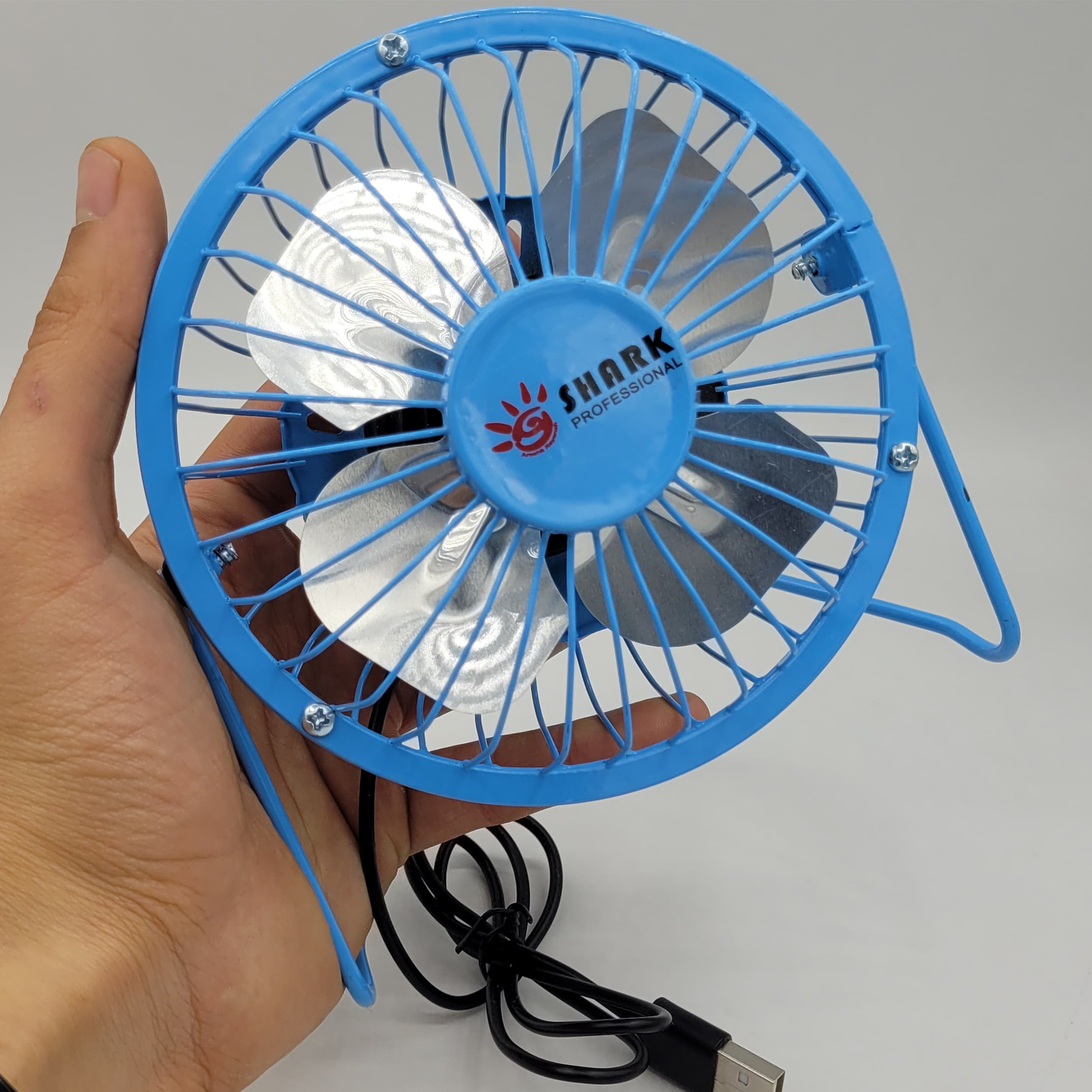 پنکه رومیزی USB شارک مدل SMALL-13CM فلزی — تصویر ۷