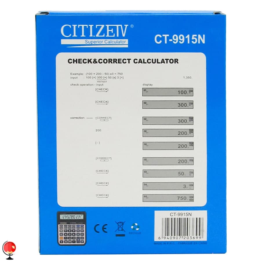 ماشین حساب Citizetv مدل CT-9915N — تصویر ۴