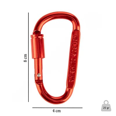 کارابین کوهنوردی فلزی پیچی KEY RING — تصویر ۳