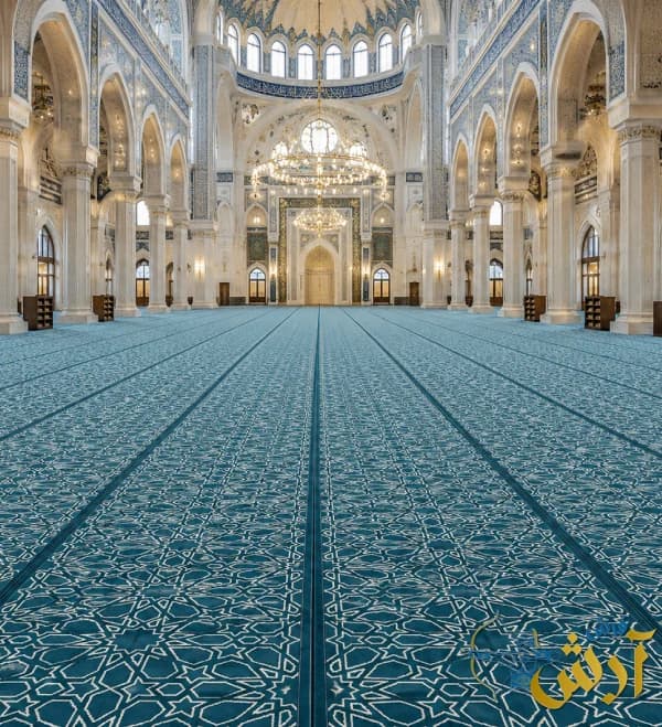 فرش سجاده ای آبی طرح بهشت — تصویر ۲