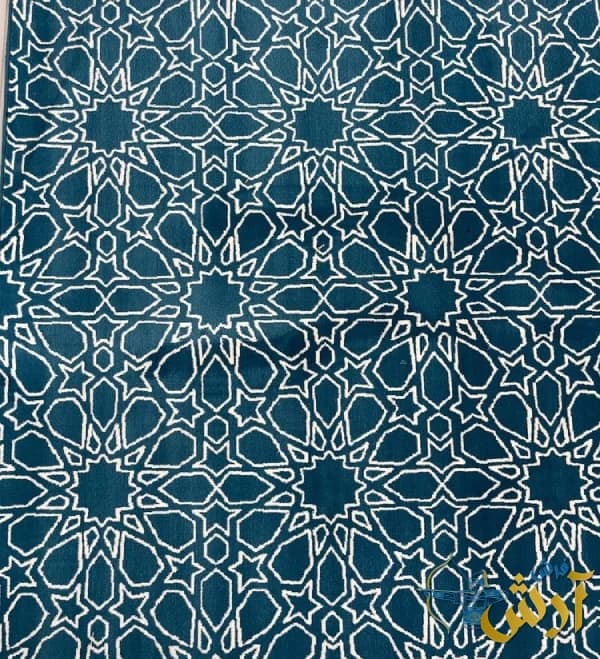 فرش سجاده ای آبی طرح بهشت — تصویر ۳