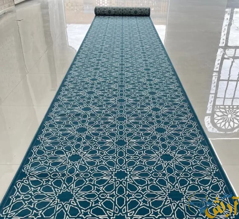 فرش سجاده ای آبی طرح بهشت