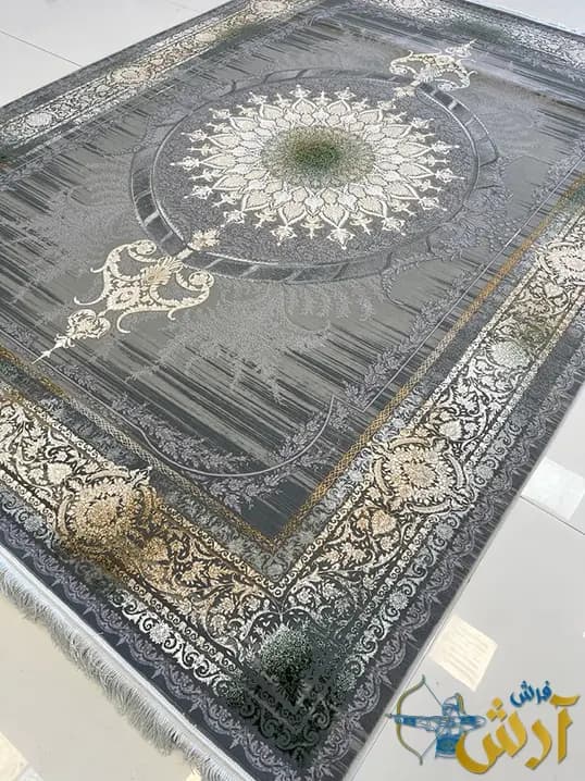 فرش پتینه ترنج دار 1200 شانه طرح ونیز فیلی — تصویر ۲