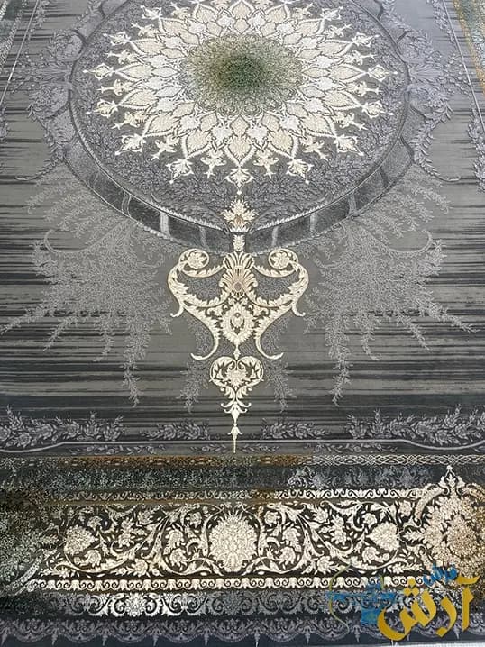 فرش پتینه ترنج دار 1200 شانه طرح ونیز فیلی — تصویر ۴