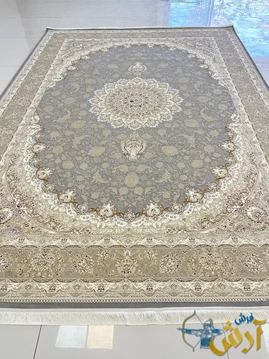 فرش فیلی گل برجسته 1200 شانه طرح نیکا