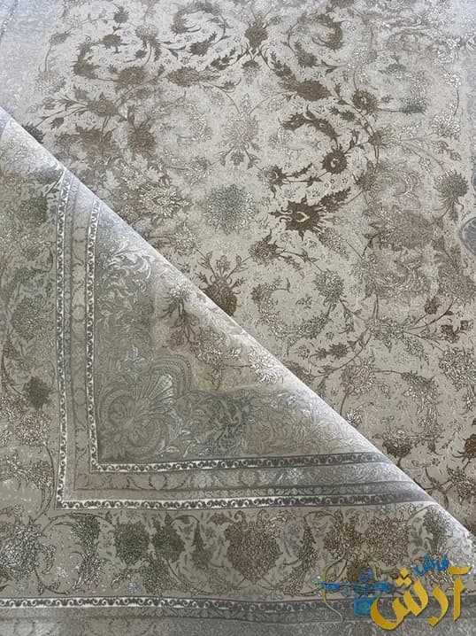 فرش افشان جدید 1200 شانه طرح ماهلین سبز — تصویر ۵