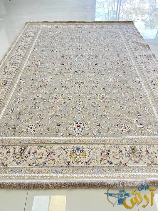فرش 1500 شانه نقره ای طرح نگار
