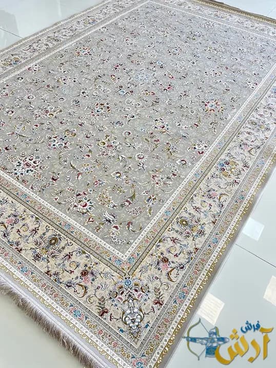 فرش 1500 شانه نقره ای طرح نگار — تصویر ۲