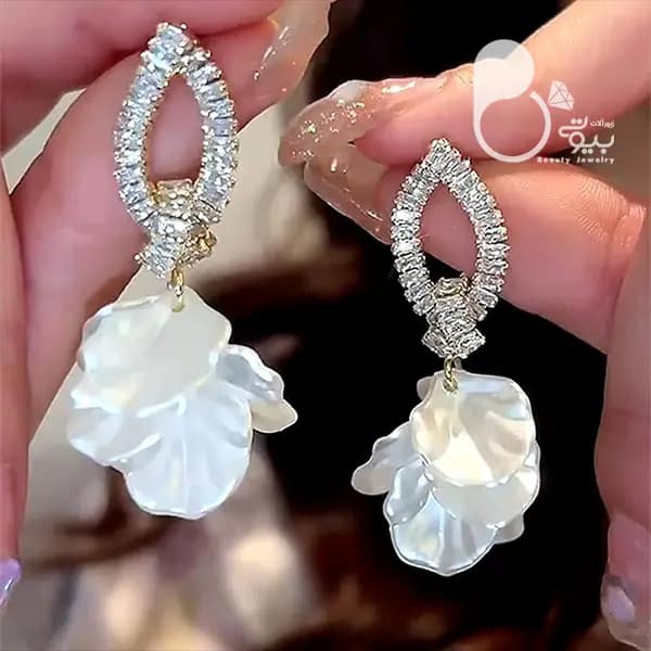 گوشواره پریا نگین باگت — تصویر ۳