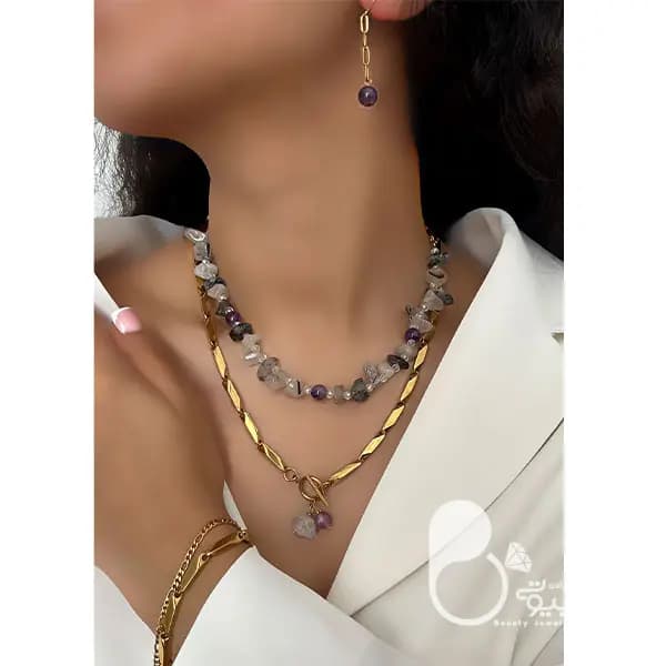 ست دولاین با سنگ طرح آماتیس