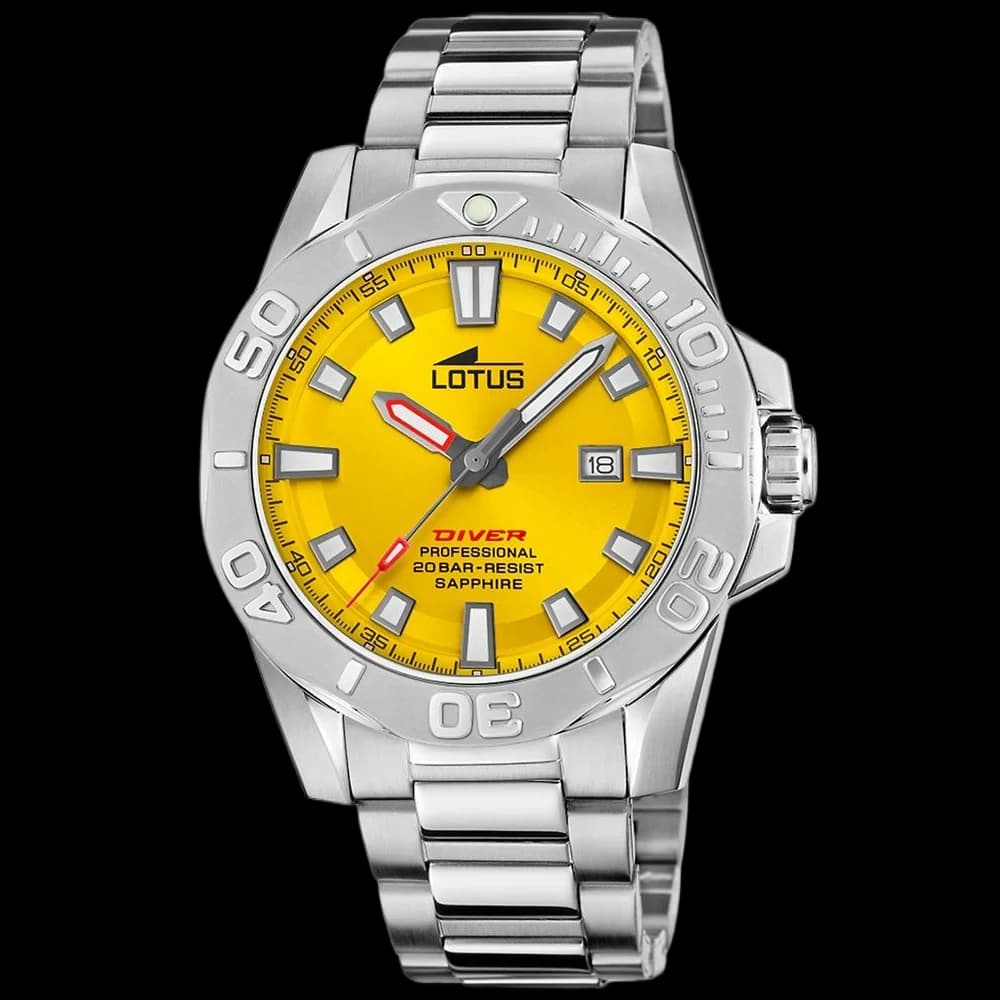 ساعت مچی مردانه لوتوس مدل L18926/4 | غواصی حرفه‌ای با صفحه آبی گرادینت (Diver) — تصویر ۳