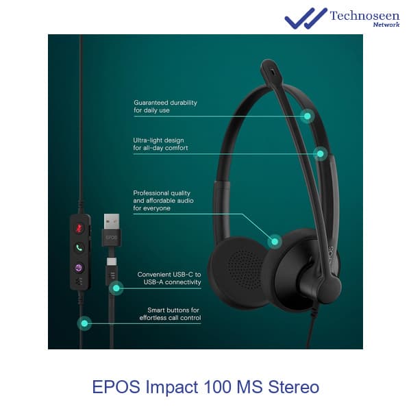 هدست دوگوش EPOS IMPACT 100 STEREO — تصویر ۴
