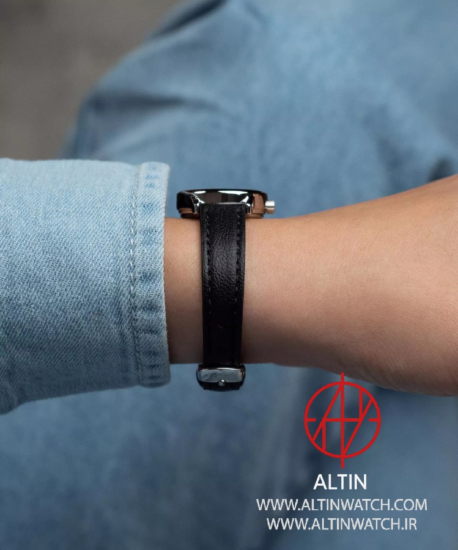 ساعت مچی زنانه تایمکس (Timex) مدل TW2V75300 (صفحه سفید، بند چرم مشکی، نور پس‌زمینه Indiglo) — تصویر ۴