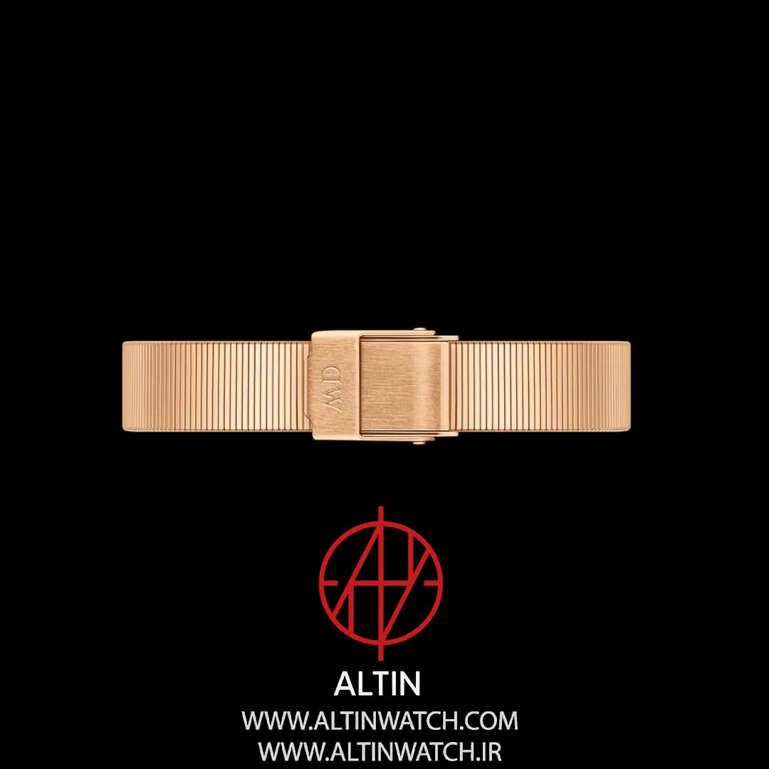 ساعت مچی زنانه دنیل ولینگتون (Daniel Wellington) مدل DW00100517 (کالکشن Quadro، قاب چهارگوش رزگلد، بند حصیری) — تصویر ۳