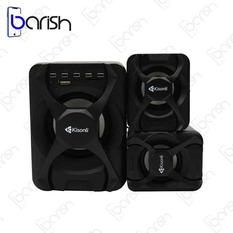 اسپیکر سه تکه رومیزی بلوتوثی کیسونلی مدل U-2500BT ( رم و فلش خور ) — تصویر ۲