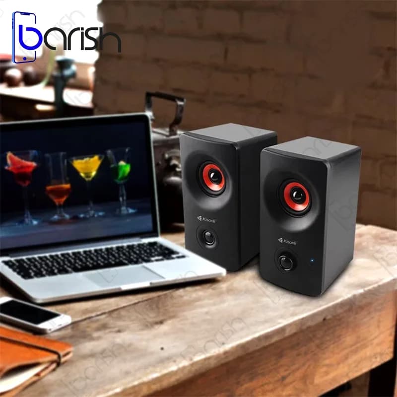 اسپیکر دو تکه رومیزی بلوتوثی کیسونلی مدل AC-9002BT — تصویر ۴