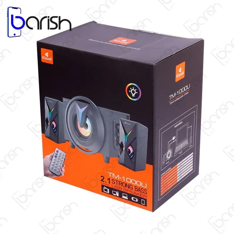 اسپیکر سه تکه رومیزی بلوتوثی کیسونلی مدل TM-1000U ( رم و فلش خور ) — تصویر ۷
