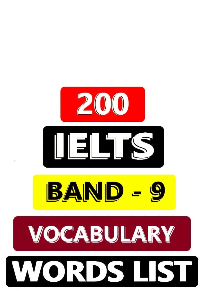 کتاب 200 New IELTS Band 9 Vocabulary Word List (۲۰۰ واژه جدید برای کسب نمره ۹ آیلتس) نسخه انگلیسی PDF