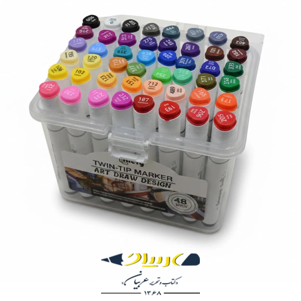 ماژیک دو سر 48 رنگ لاینری – مدل 701 — تصویر ۳