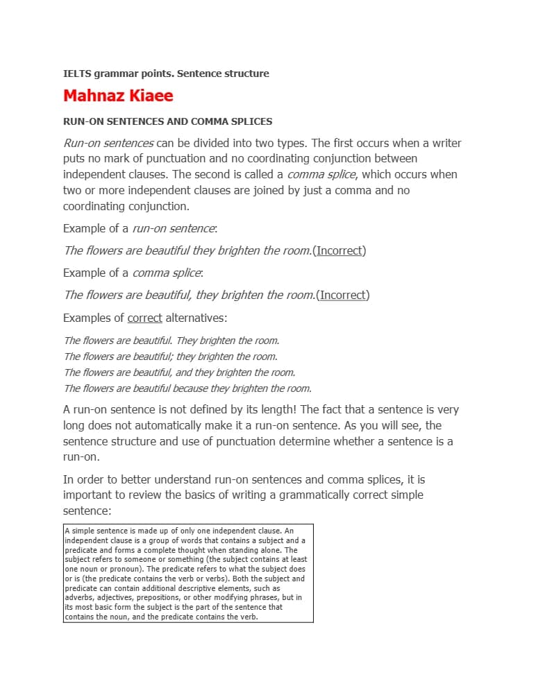 کتاب Sentence Structure: IELTS Grammar (ساختار جمله: گرامر آیلتس) نسخه انگلیسی PDF