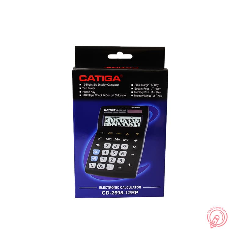 ماشین حساب رومیزی کاتیگا مدل CD-2695_12RP — تصویر ۲