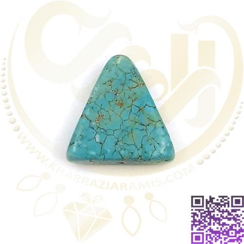 مهره فیروزه طرح دار مثلث کد72